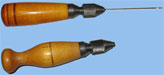 ручки деревянные с зажимной цангой под крючки для прошивки подошвы